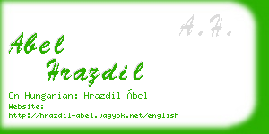 abel hrazdil business card