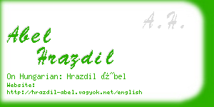 abel hrazdil business card